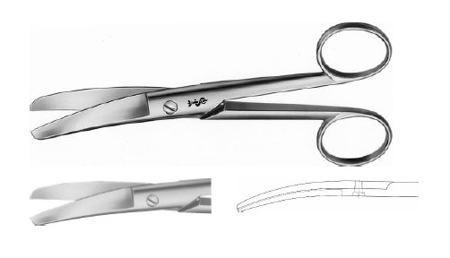 АБДОМІНАЛЬНІ НОЖИЦІ. HEAVY МОД. ВИГНУТІ BP/BP 160